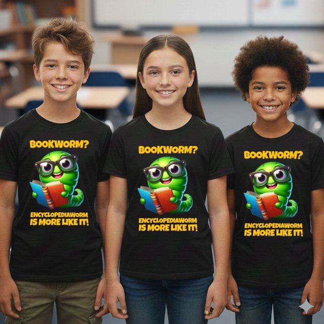 Camiseta Funny Bookworm? Encyclopediaworm is More Like It! (Funny Bookworm? Encyclopediaworm is More Like It! Shirts Cover Photo)
