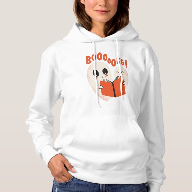 Camiseta Funny Bookworm Ghost Halloween Costume Boooooks (Frente)