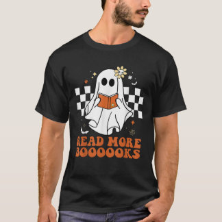 Camiseta Funny Booooks Ghost Read More Books Cute Teacher H