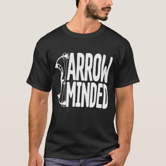 Camiseta Funny Bow Hunter  Archery Fan  Arrow Minded (Frente)