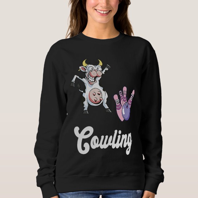 Camiseta Funny Bowling Bowler Cow Strike Bowling Team Bowli (Frente)