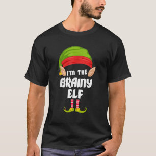 Camiseta Funny Brainy Elf Matching Family Group PJ Christma