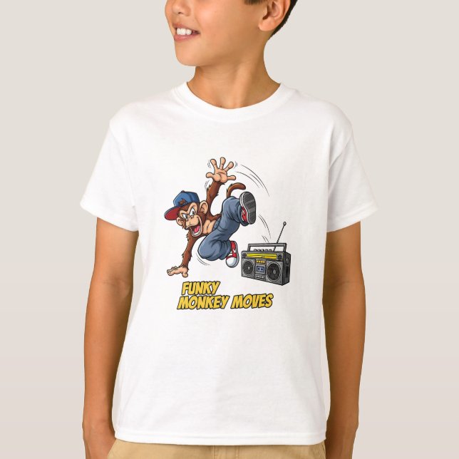 Camiseta Funny Breakdance Monkey Hip-Hop Dance  (Frente)
