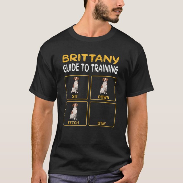 Camiseta Funny Brittany Guide To Training Dog Trainer Obedi (Frente)