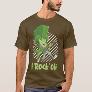 Camiseta Funny Broccoli Vegan Rock Music Bassista Guitarist
