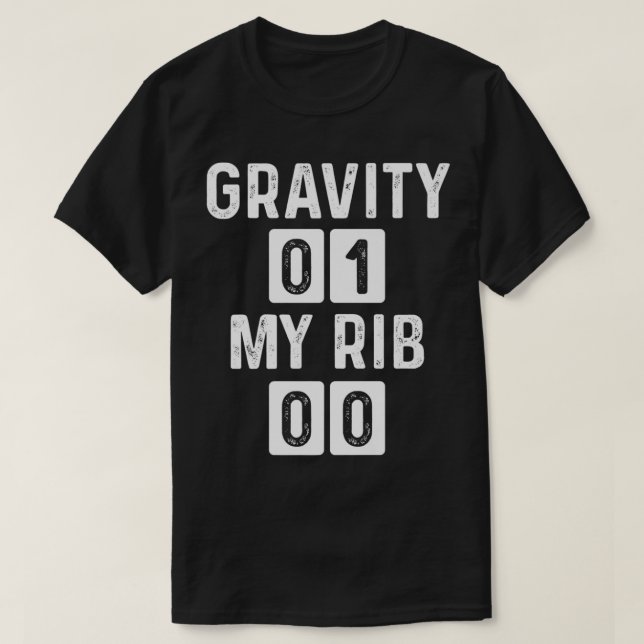 Camiseta Funny Broken Rib Warrior Gravity Broken Rib Surviv (Frente do Design)