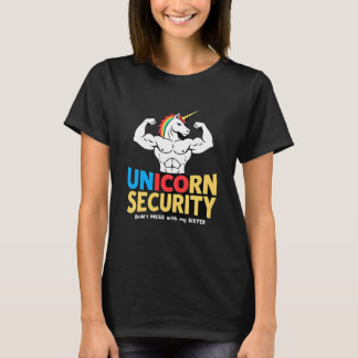 Camiseta Funny Brother Unicorn Security Dont Mess With My S