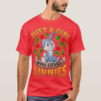 Camiseta Funny Bunny Animal Lover Just A Girl Who Loves Bun