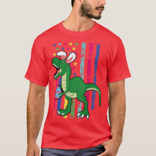 Camiseta Funny Bunny Ears Egg Easter Day Dinosaur Dino T Re