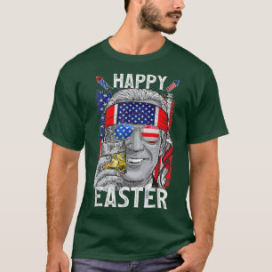 Camiseta Funny Bunny Joe Biden Feliz 4 De Julho Confuso E