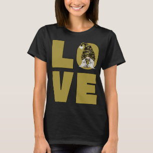 Camiseta Funny Camo Gnome Avô Camouflage Pai Veterano