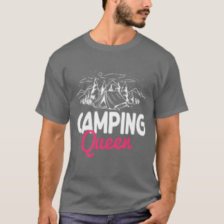 Camiseta Funny Camping Queen Matching Design retro