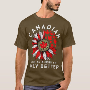 Camiseta Funny Canada America Canada Day Sunflower Mapeamen