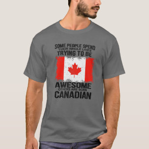 Camiseta Funny Canada Flag Outros São Nascer Canad Canadens