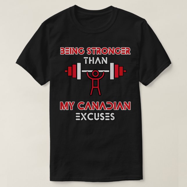 Camiseta Funny Canada Flag Sarcastic Canadian Gym (Frente do Design)