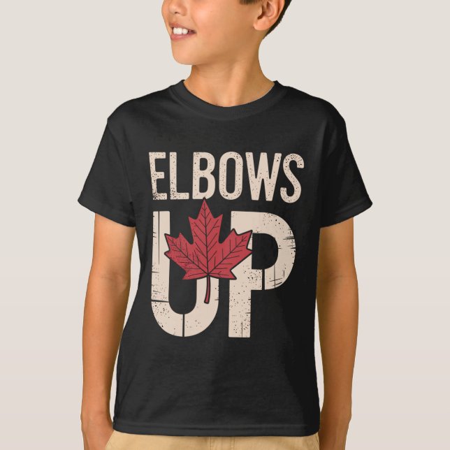 Camiseta Funny Canada Meme Elbows Up (1)  (Frente)