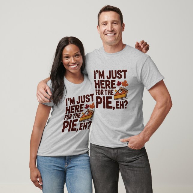 Camiseta Funny Canadian Thanksgiving Pie 'Eh' Retro Fall (Unissex)