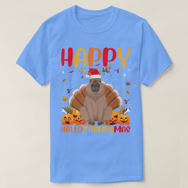 Camiseta Funny Capybara Animal Lover Happy Capybara HelloTh (Frente do Design)