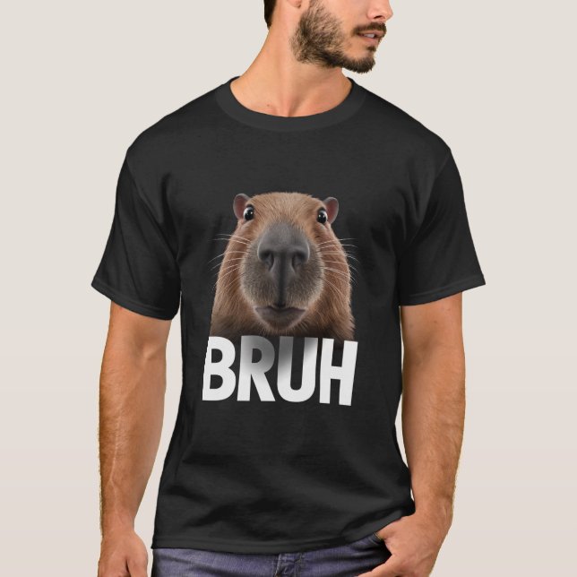 Camiseta Funny Capybara Bruh (Frente)