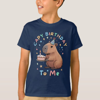 Camiseta Funny Capybara Capy Birthday para a festa para cri