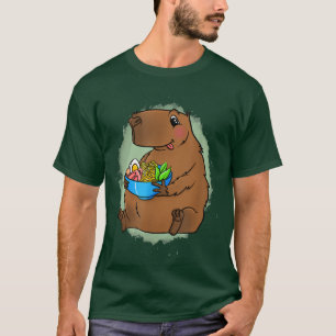 Camiseta Funny Capybara Comendo Ramen Noodles Lover