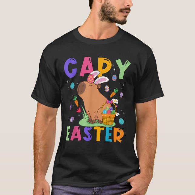 Camiseta Funny Capybara Day Capy Easter Ovos Capy Lo (Frente)