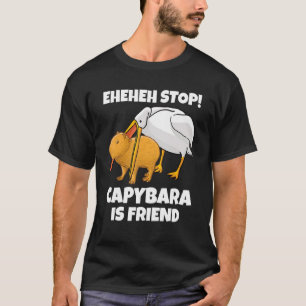 Camiseta Funny Capybara é comida pelo Pelican Friends Meme