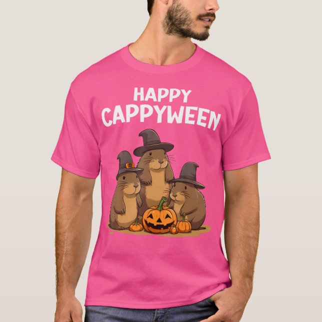 Camiseta Funny Capybara Halloween Cappyween Capybara (Frente)