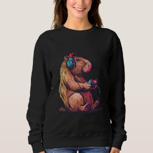 Camiseta Funny Capybara Jogando Videos games, Capybara Gami