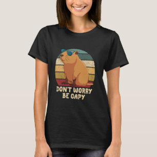 Camiseta Funny Capybara Não Se Preocupe De Ser Capy Lover R