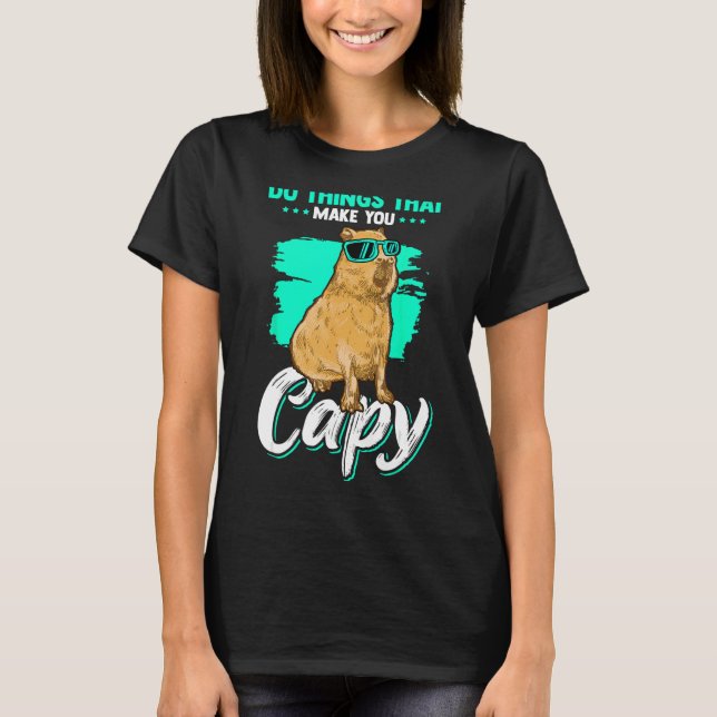 Camiseta Funny Capybara Pet Rodent Capy (Frente)