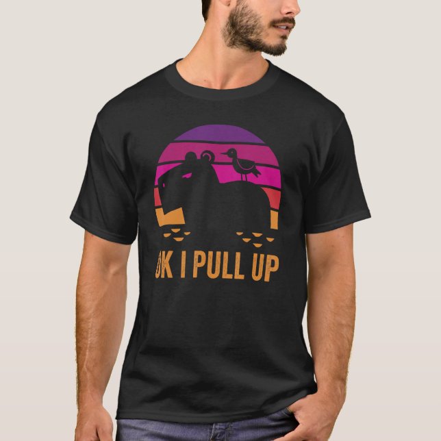 Camiseta Funny Capybara Puxa A Vintage Capybara (Frente)