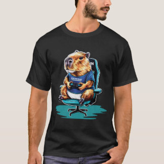 Camiseta Funny Capybara Rodent & Videos games Lover