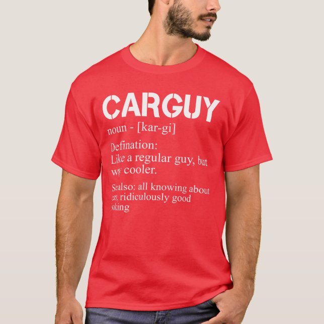 Camiseta Funny Car Guyshirt Car Guy Definition Gear Head fr (Frente)