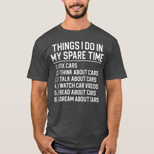 Camiseta Funny Car Mechanic Car Loverhings I Do Car friend (Frente)