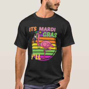 Camiseta Funny Carnival Party Idea Flamingo Mardi Gras