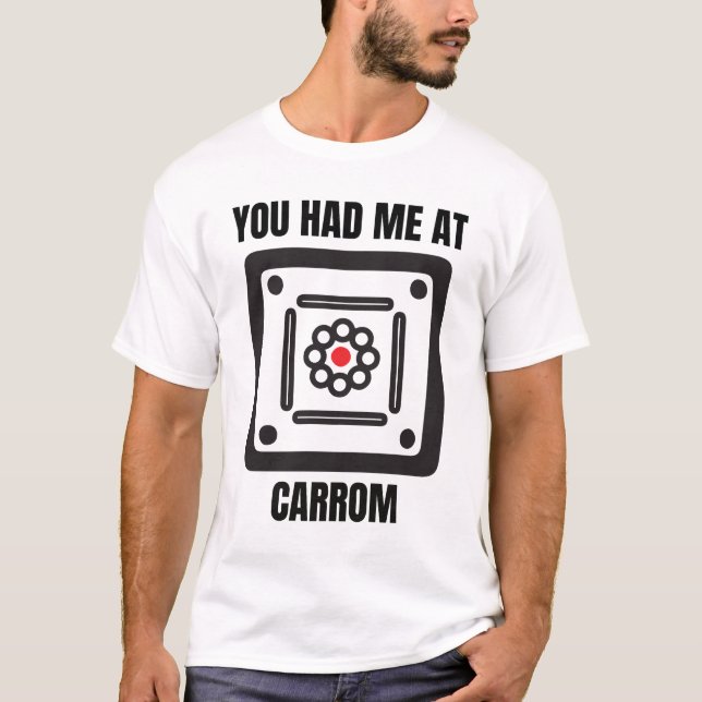 Camiseta Funny carrom board player (Frente)