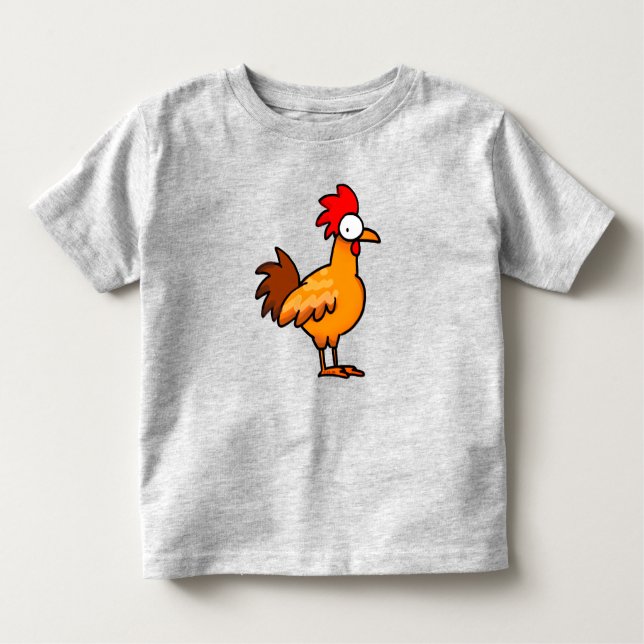 Camiseta Funny Cartoon Chicken Illustration (Frente)