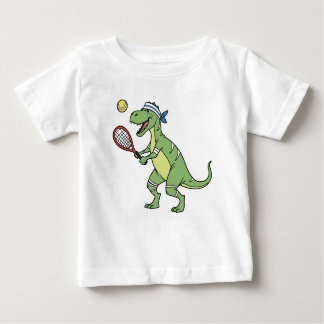 Camiseta Funny Cartoon T-Rex Playing Tennis Dinosaur
