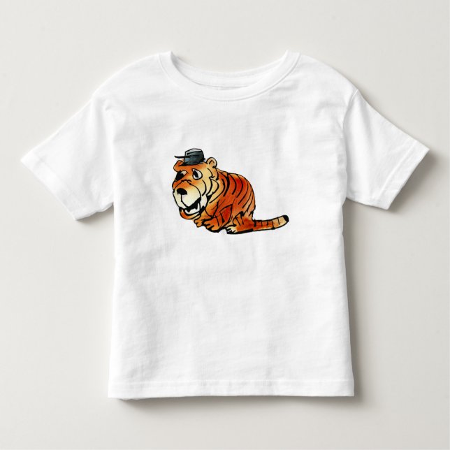 Camiseta Funny Cartoon Tiger Infant Shirt - Unique Animal B (Frente)