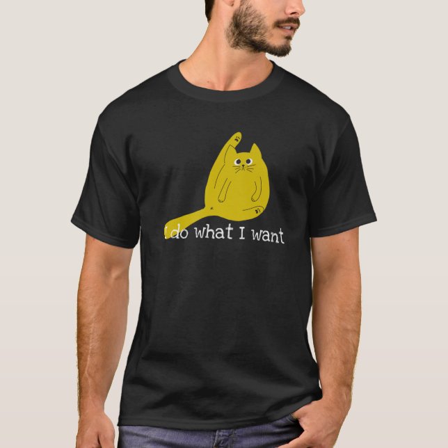 Camiseta Funny Cat I Do What I Want (Frente)