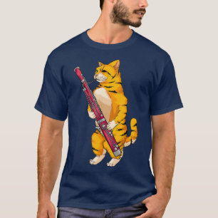 Camiseta Funny Cat Playing Bassoon Cool Animal Lover