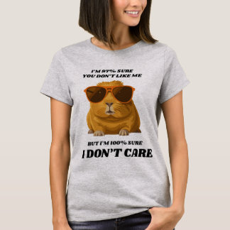 Camiseta Funny Cat Shirt for Woman -  Sassy "I Don't Care"