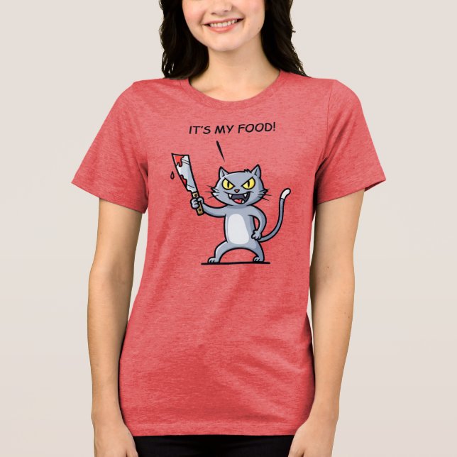 Camiseta Funny Cat with Knife (Frente)