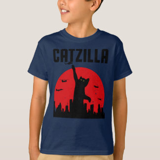 Camiseta Funny Catzilla cat saying vintage for girls &