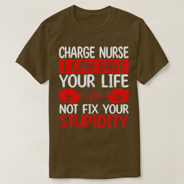 Camiseta Funny Chaos Coordinator Charge Nurse for Work (Frente do Design)
