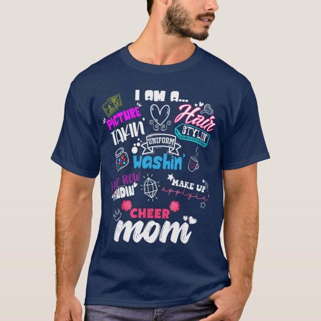 Camiseta Funny Cheerleading Mom for Cheer Moms Cheer Squad  (Frente)