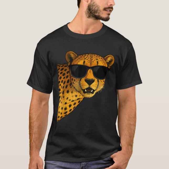 Camiseta Funny Cheetah Art For Men Women Kids Animal Safari (Frente)