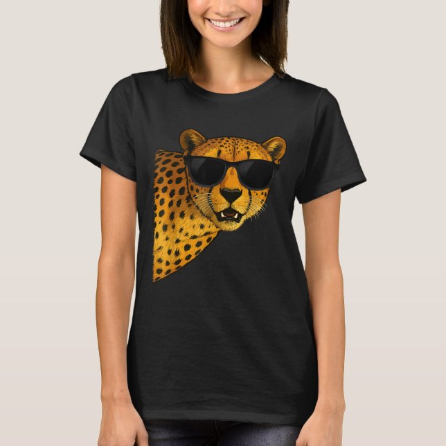 Camiseta Funny Cheetah Art For Men Women Kids Animal Safari (Frente)