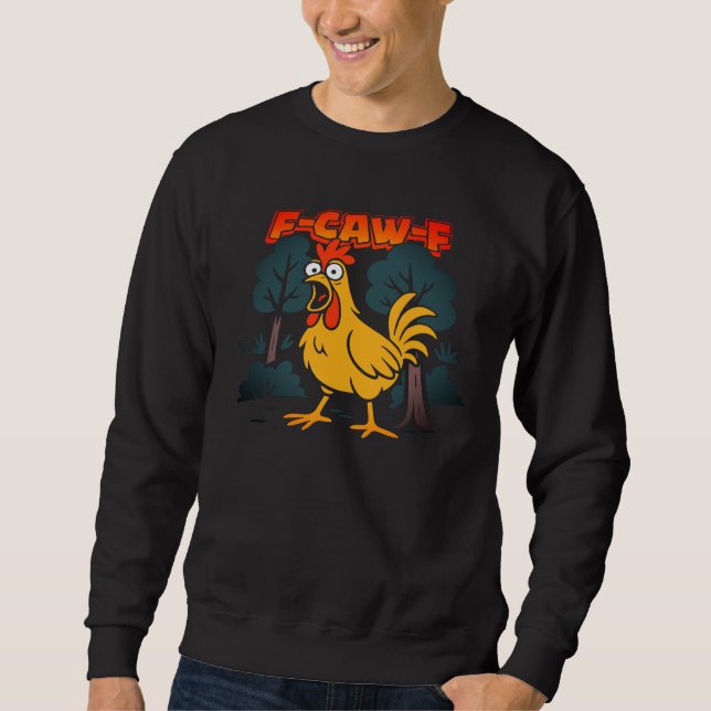 Camiseta Funny Chicken – Arte em Estilo de Cómic F (Frente)